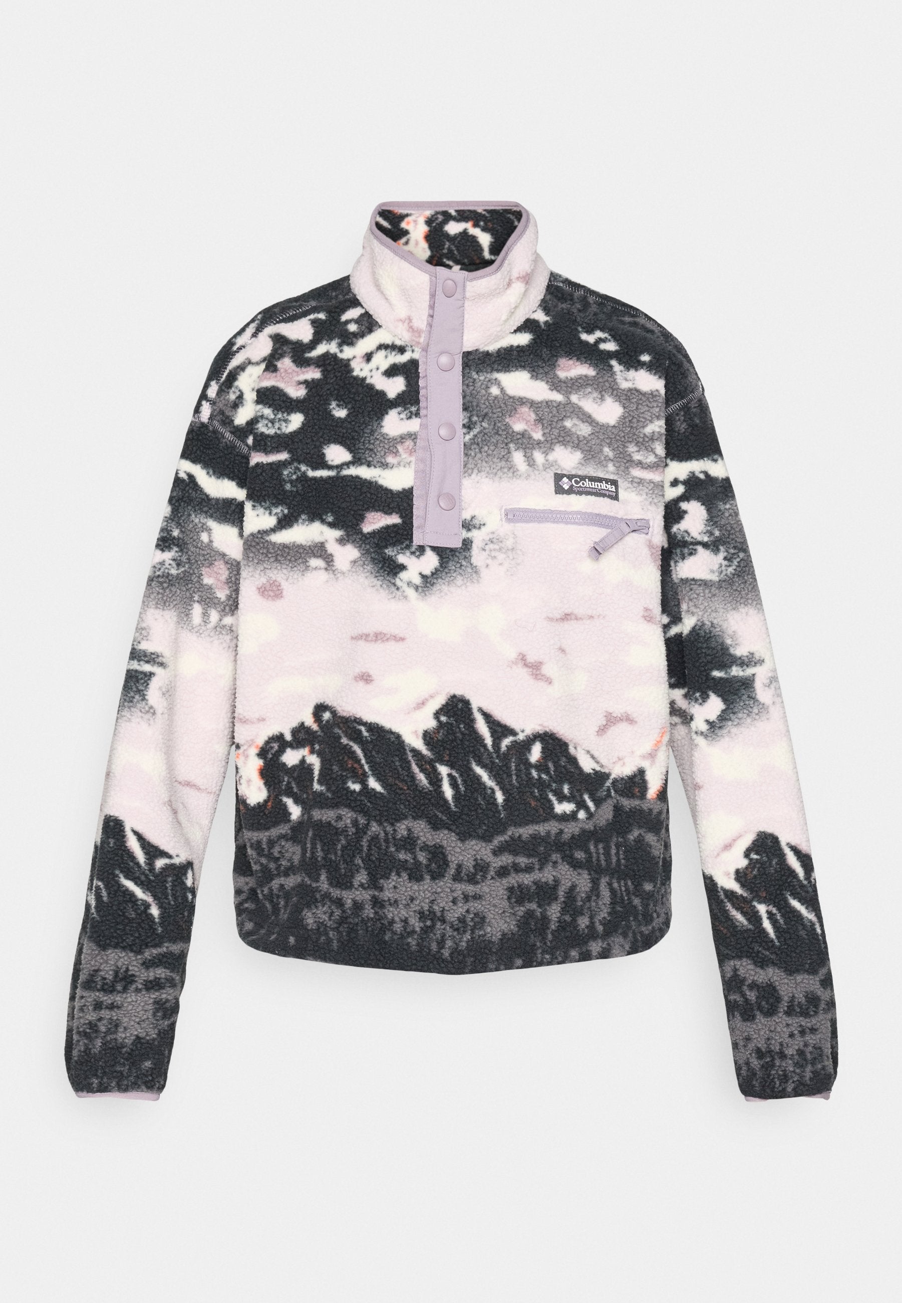 Columbia HELVETIA™ II PRINTED CROPPED HALF SNAP - Fleece Jumper - Everblue Sisters/rain Forest
