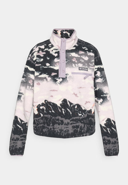 Columbia HELVETIA™ II PRINTED CROPPED HALF SNAP - Fleece Jumper - Everblue Sisters/rain Forest