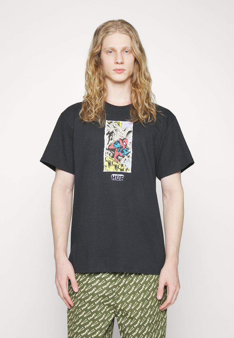 HUF MOODY TEE - T-Shirt Print - Black