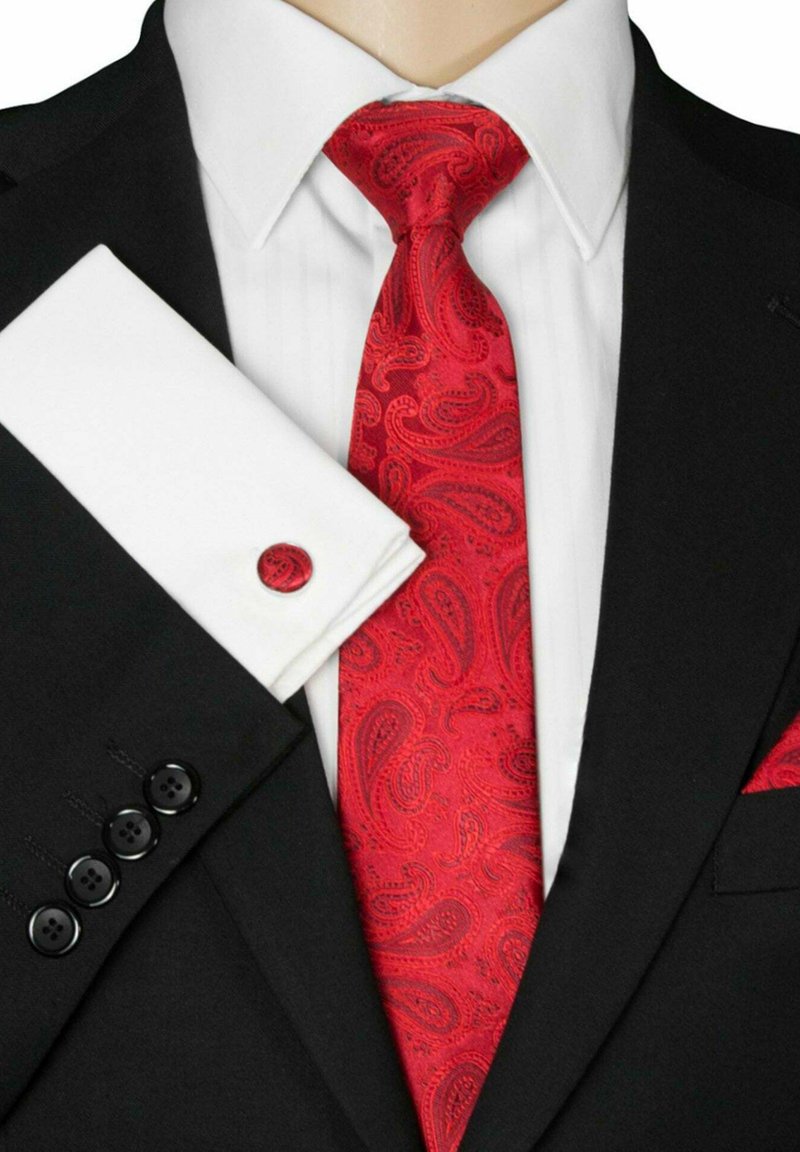  3-SET - Einstecktuch - Red