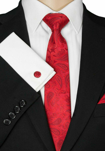  3-SET - Einstecktuch - Red