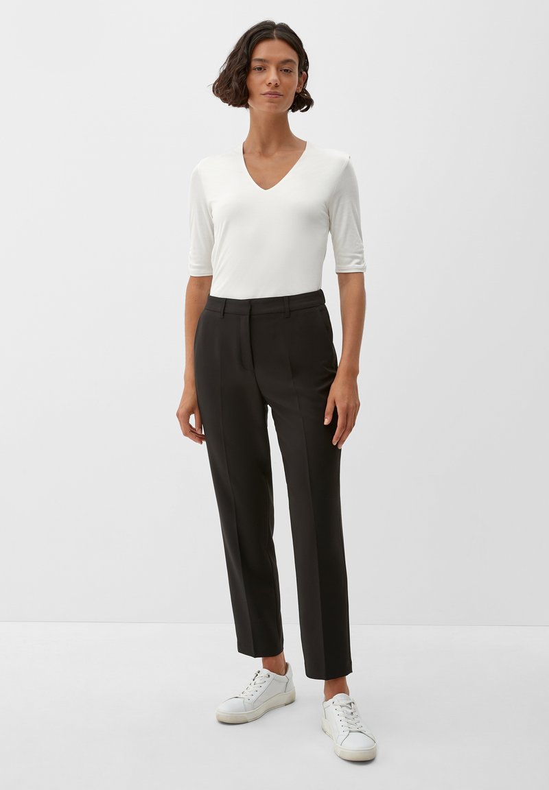 S.Oliver BLACK LABEL ELEGANTE 7/8 - Stoffhose - True Black
