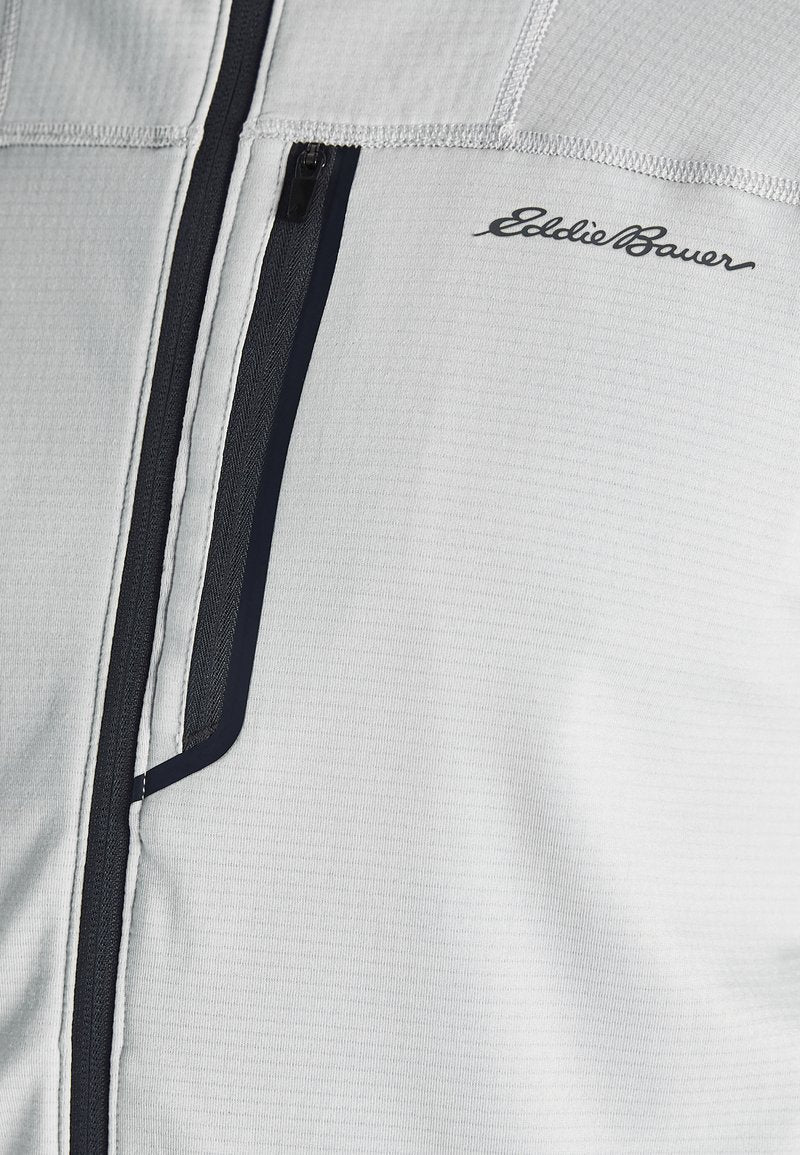 Eddie Bauer HIGH ROUTE GRID FULL ZIP - Fleecejacke - Zementgrau
