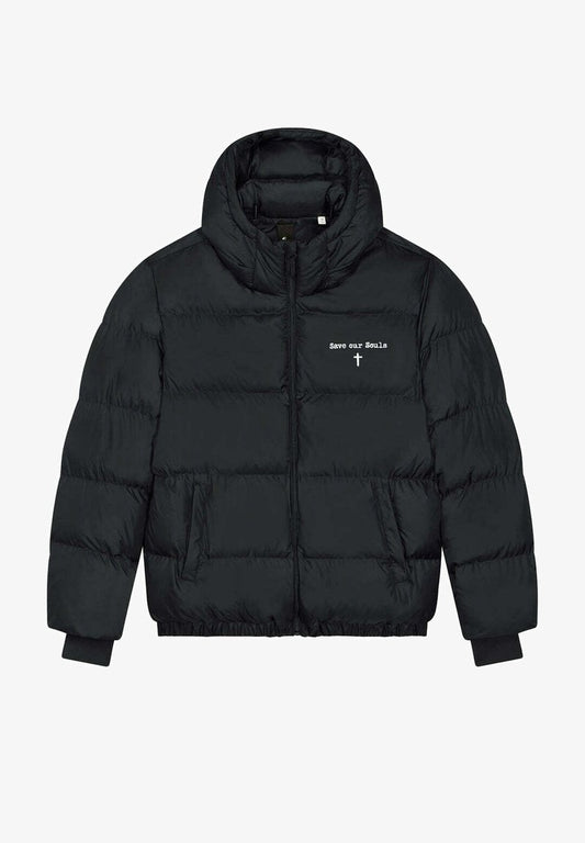  SAVE ARE SOULS EMBROIDERY PUFFER - Winterjacke - Black
