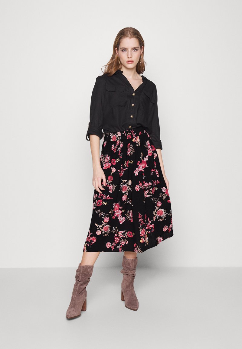 Pieces Petite PCNYA MIDI SKIRT - A-Linien-Rock - Beetroot Purple