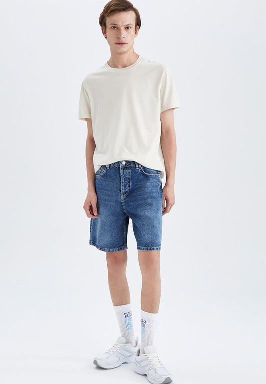 DeFacto FIT - Jeans Shorts - Blue