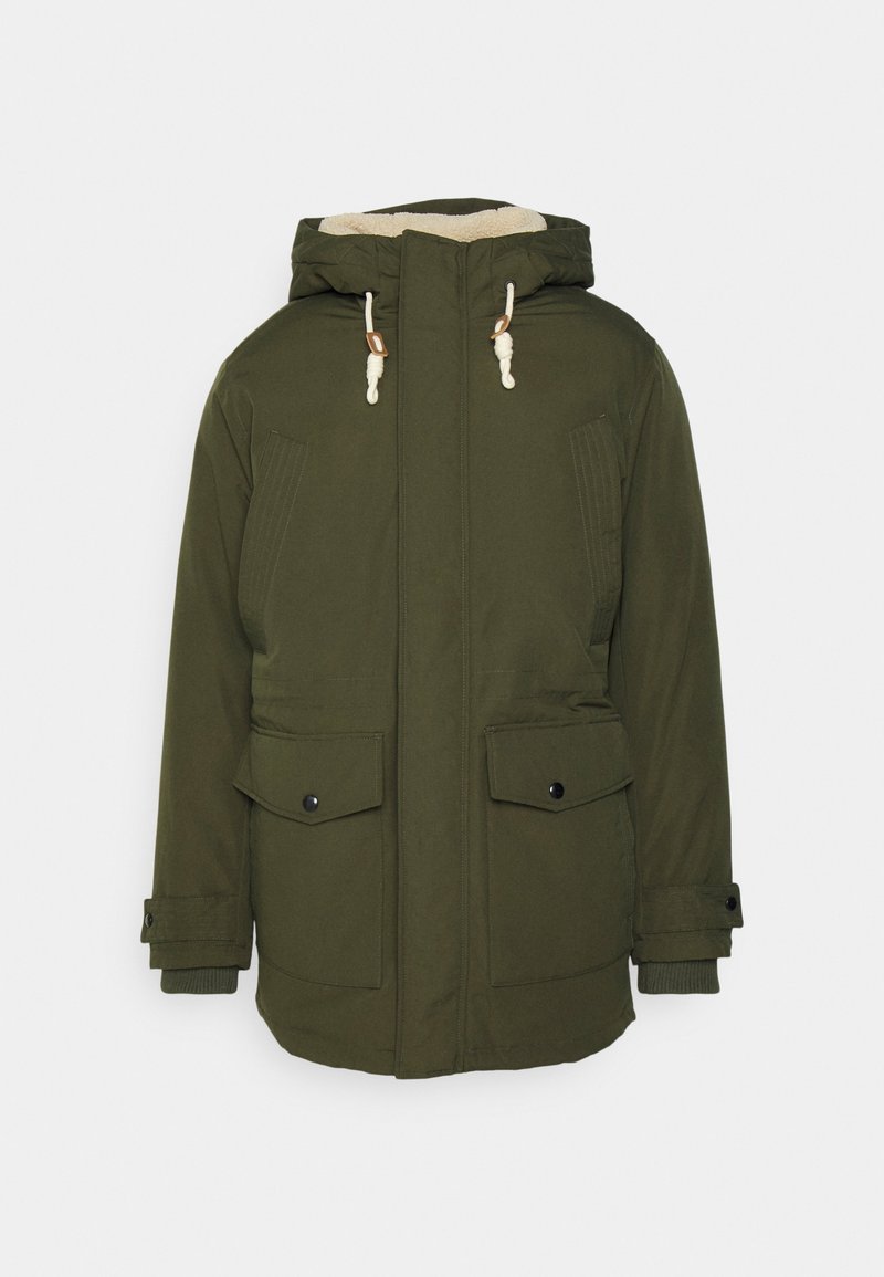 Jack & Jones JJEMASH TEDDY - Wintermantel - Forest Night