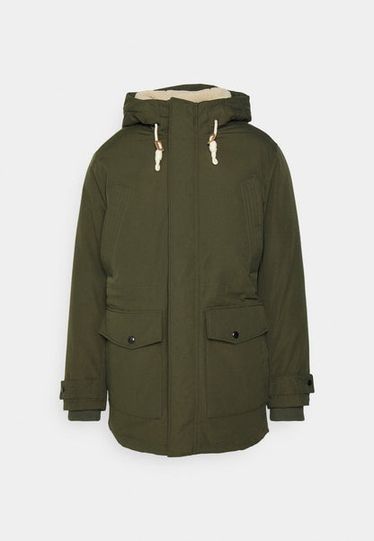 Jack & Jones JJEMASH TEDDY - Wintermantel - Forest Night