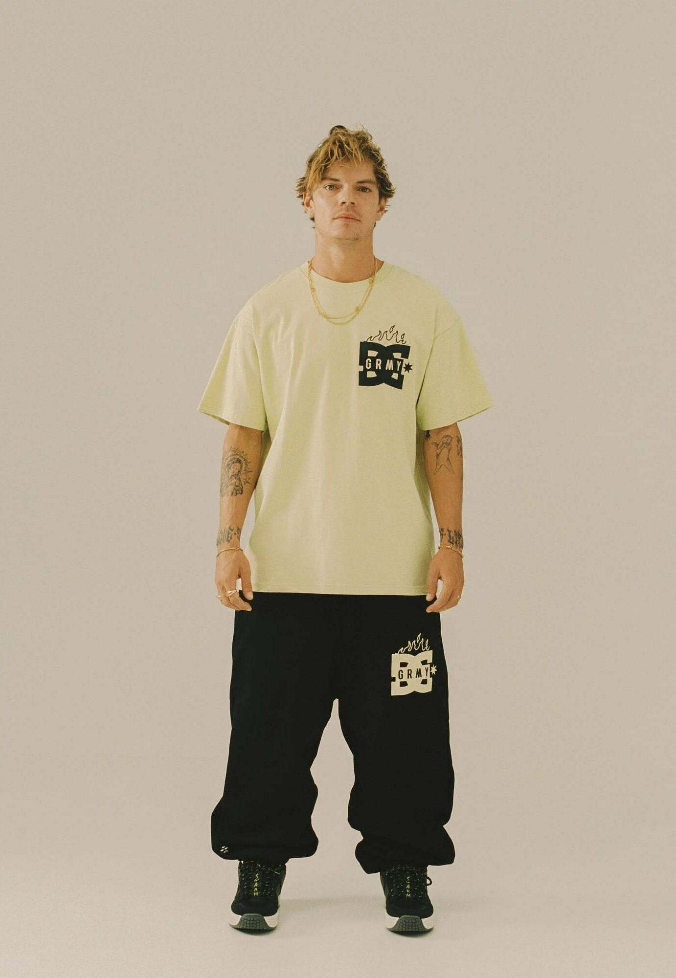 GRIMEY CAMISETA THE SWARM DC SHOES X HONEY LIME - Print T-shirt - Lima