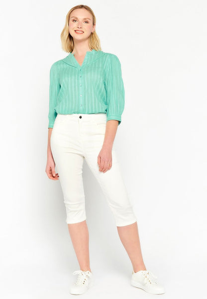 LOLALIZA CROPPED - Jeans Shorts - B Ecru