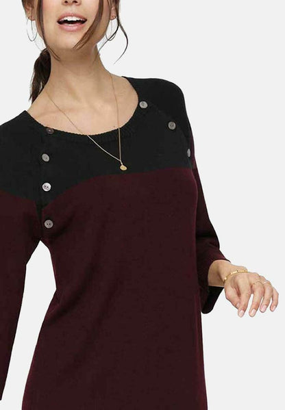  LENA STILL- - Etuikleid - Bordeaux/black
