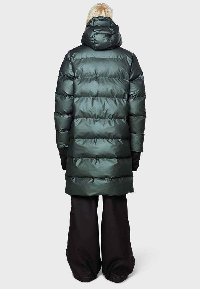 Rains LONG PUFFER JACKET UNISEX - Wintermantel - Silver Pine