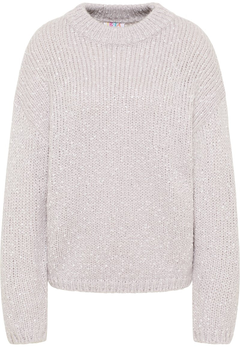 IZIA GAYA - Strickpullover - Hellgrau