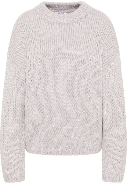 IZIA GAYA - Strickpullover - Hellgrau