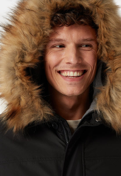 Mavi BASIC HOODED - Wintermantel - Black
