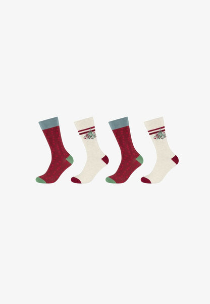 S.Oliver 4ER PACK X-MAS - Socken - Black