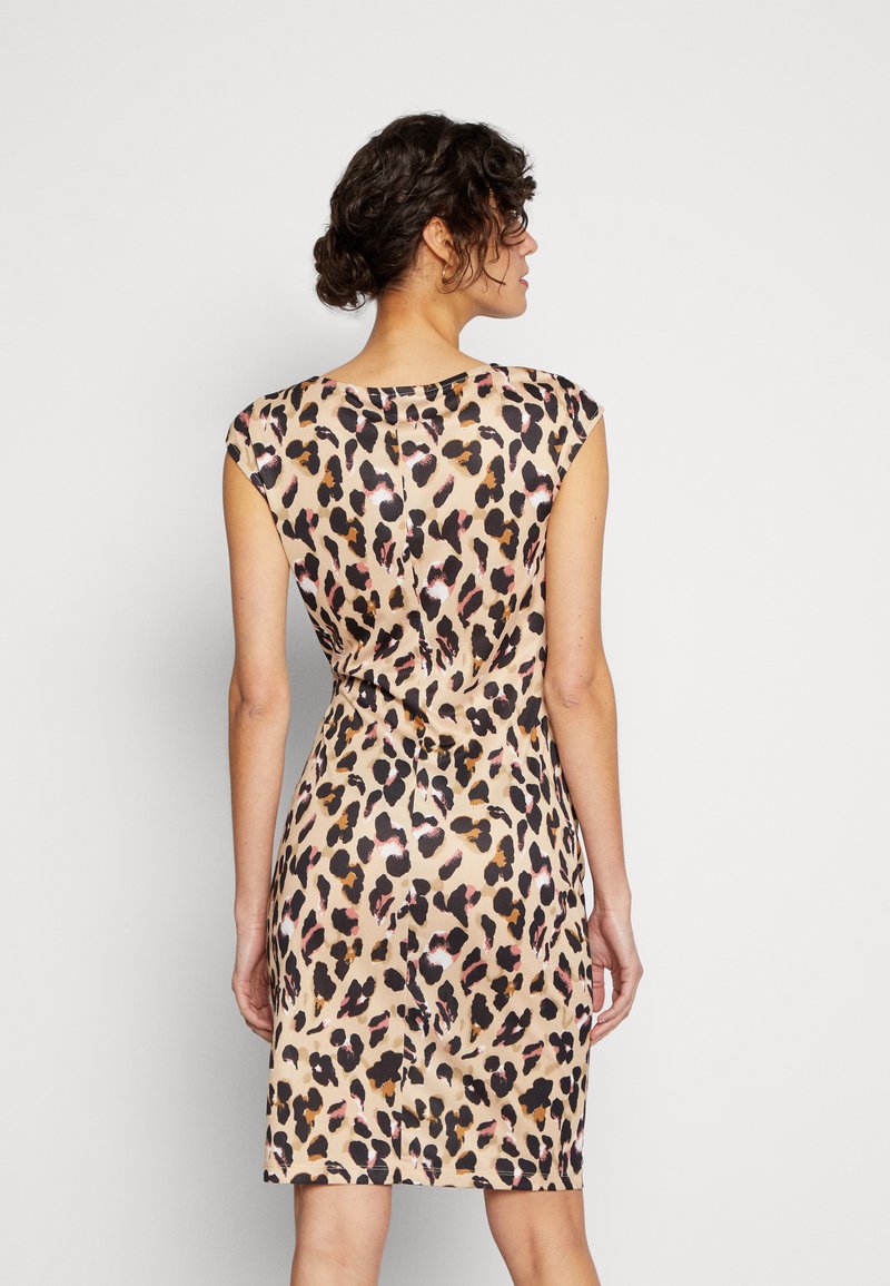 Anna Field Jerseykleid - Black/beige/multi-coloured