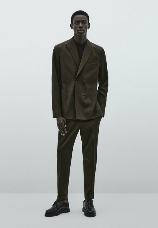 Massimo Dutti STUDIO - TECHNICAL - Anzugsakko - Khaki