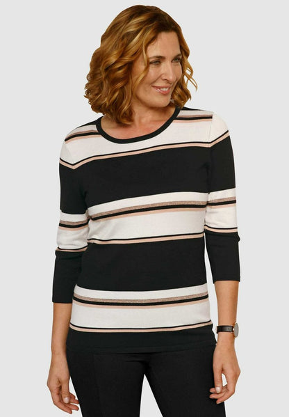  Strickpullover - Schwarz,off-white,hellbraun