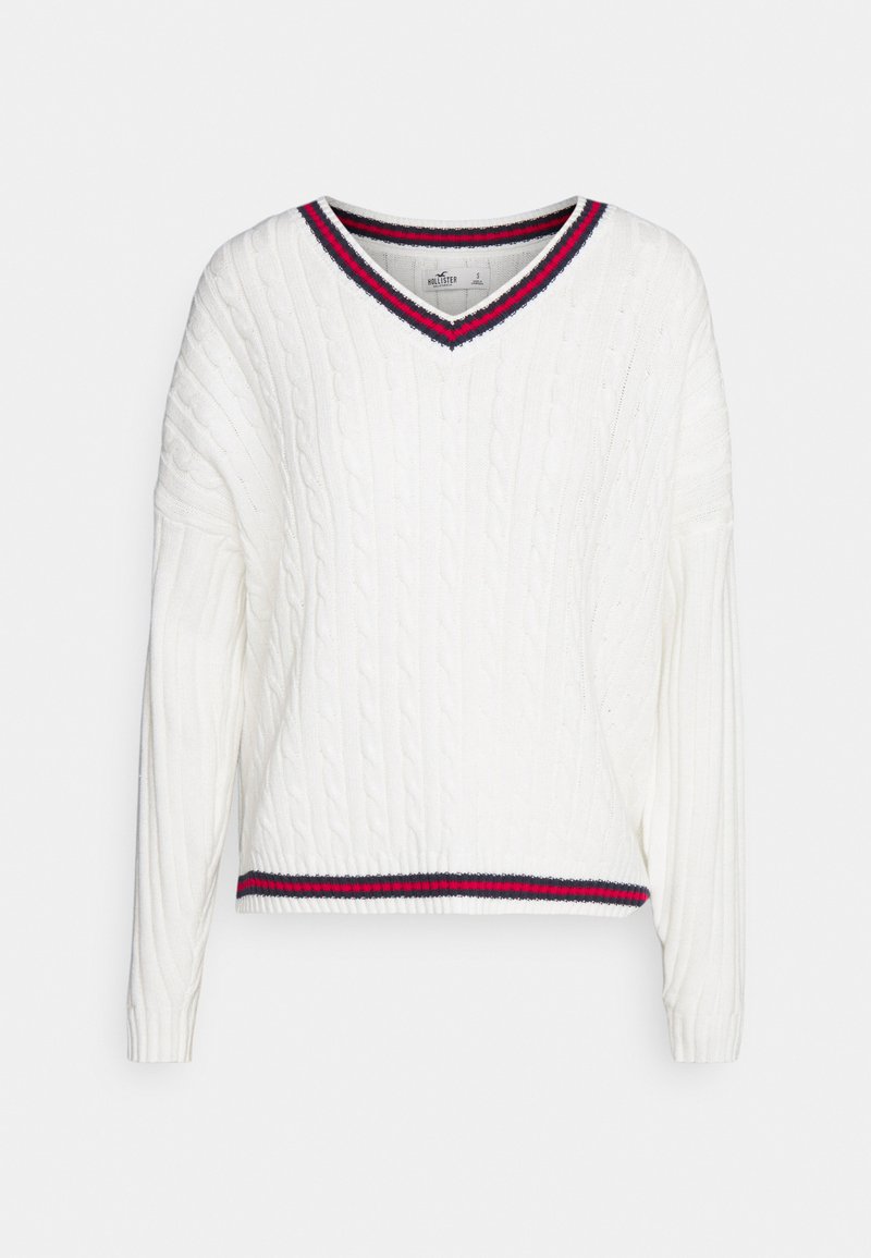 Hollister Co. PREPPY TURTLENECK - Strickpullover - White