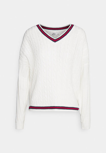 Hollister Co. PREPPY TURTLENECK - Strickpullover - White