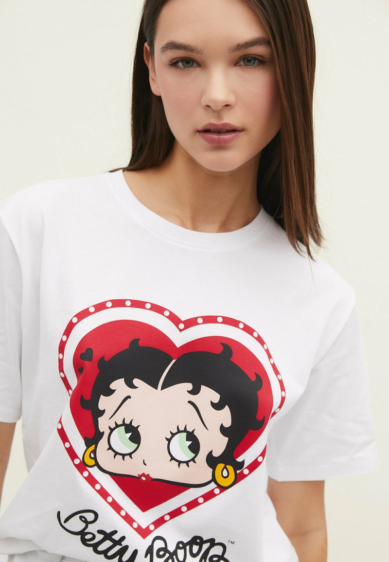 Stradivarius BETTY BOOP - T-Shirt Print - White