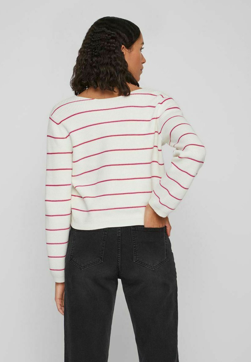 Vila VICHAI V-NECK NOOS - Strickpullover - White Alyssum