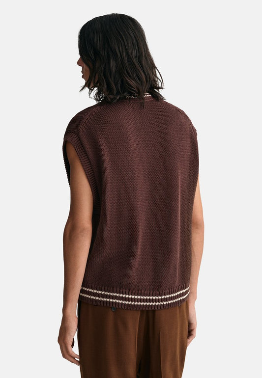 Gant CABLE - T-Shirt Basic - Rich Brown