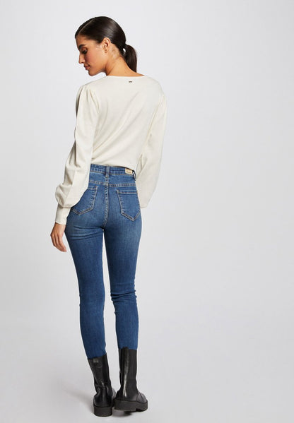 MORGAN LONG SLEEVED - Strickpullover - White Denim