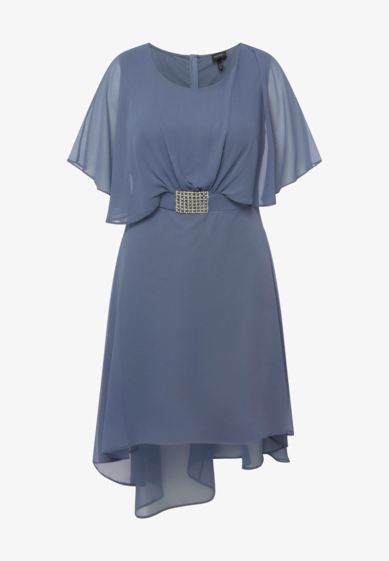 Ulla Popken DÉCOLLETÉ EN V MANCHES COURTES - Cocktailkleid/festliches Kleid - Bleu Jean
