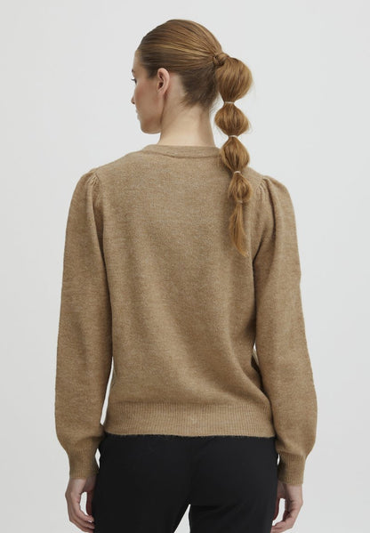 ICHI IHKAMARA CA - Strickjacke - Mottled Beige