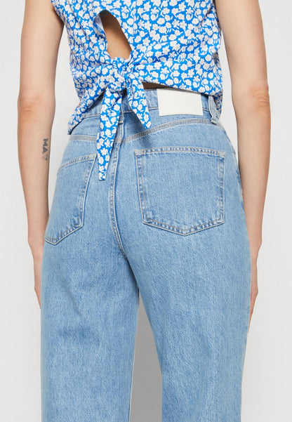 Marc O'Polo DENIM TROUSERS SUPER HIGH WAIST LOOSE LEG EXTENDED FULL LENGTH - Jeans Relaxed Fit - Multi/light Vintage Cobalt Blu