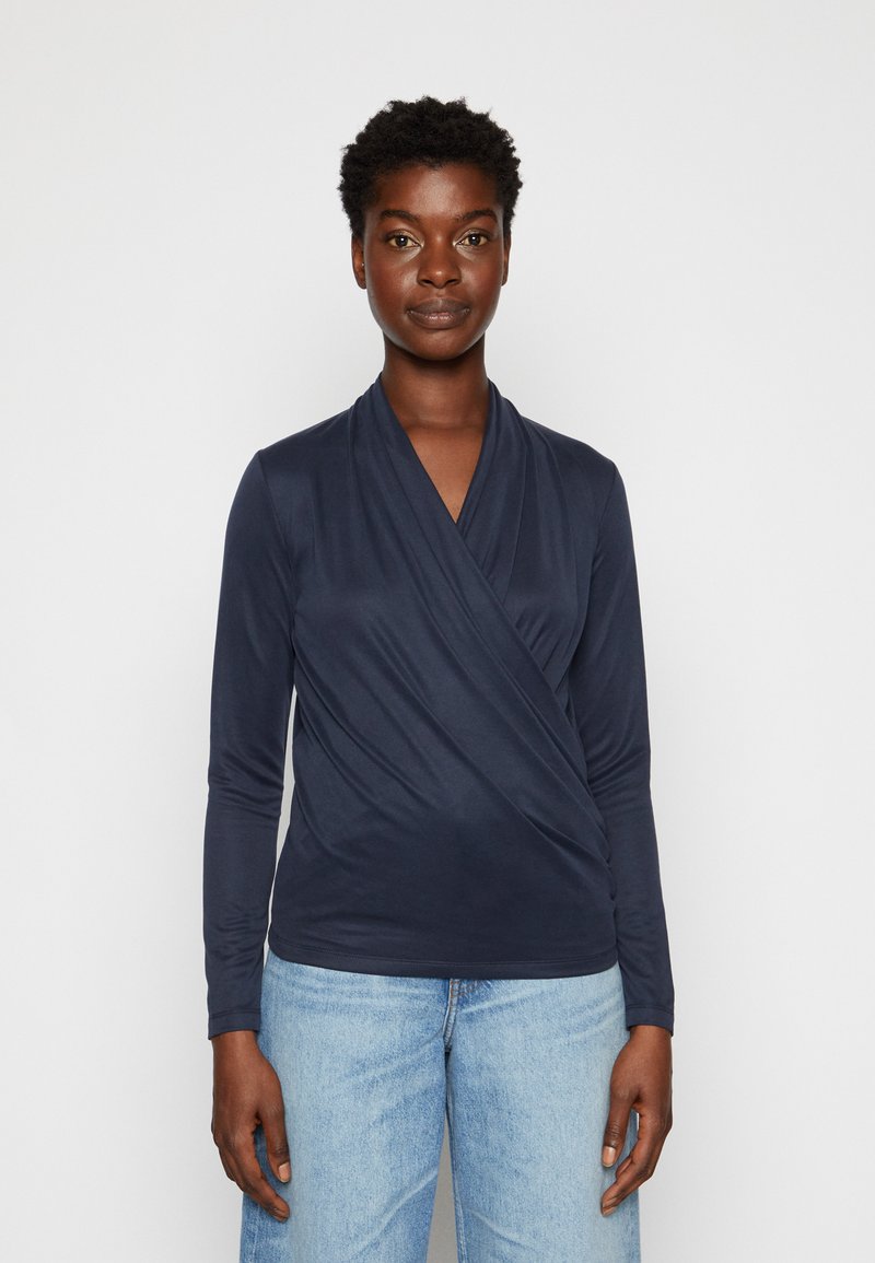 InWear ALANO WRAP BLOUSE - Langarmshirt - Marine Blue