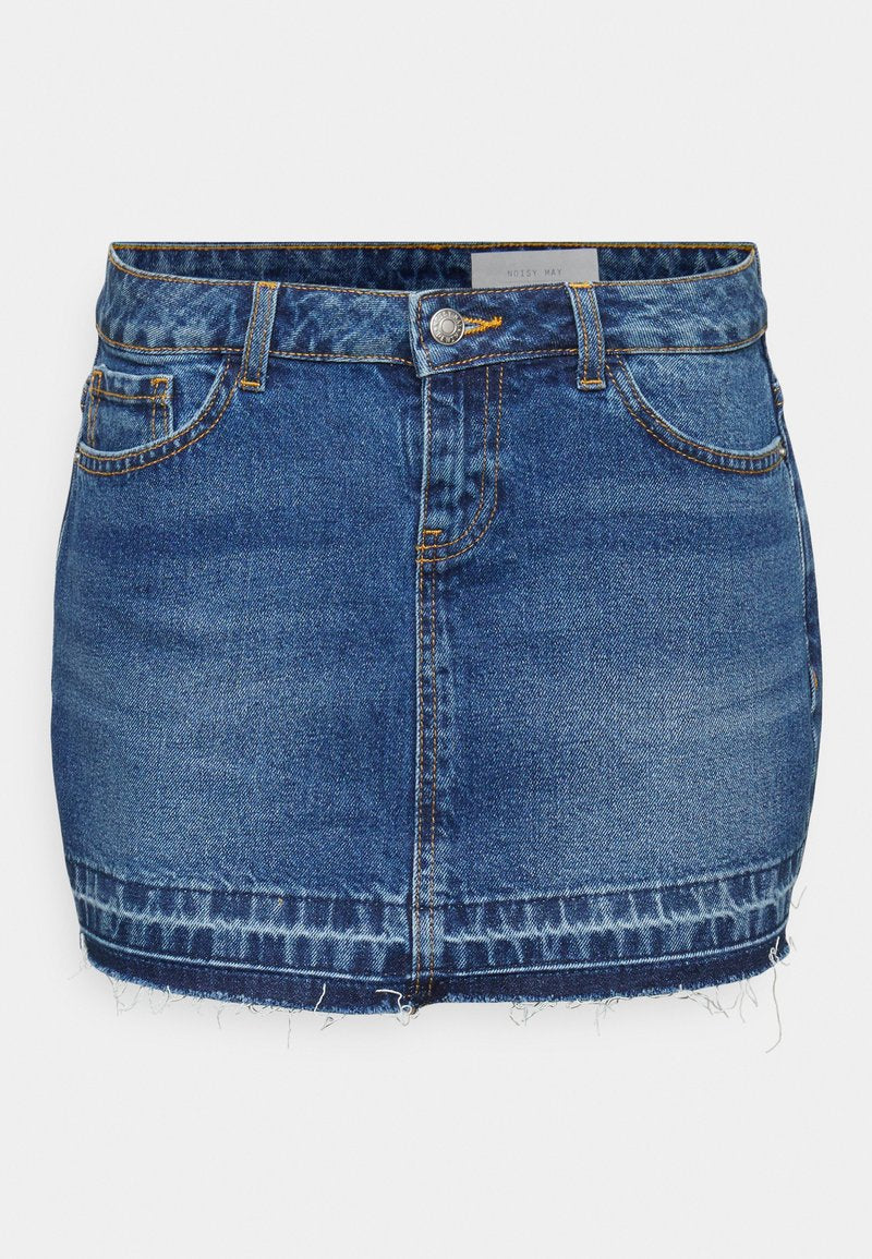 Noisy May Petite NMCARY MINI SKIRT - Jeansrock - Blue Denim