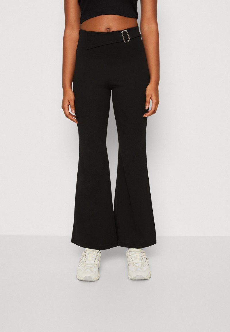 Wal G MELODY BUCKLE TROUSER - Stoffhose - Black