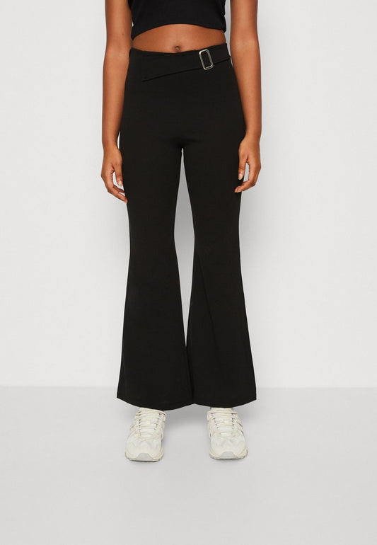 Wal G MELODY BUCKLE TROUSER - Stoffhose - Black