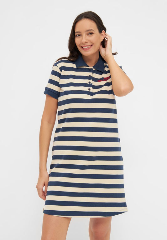 Derbe Jerseykleid - Navy