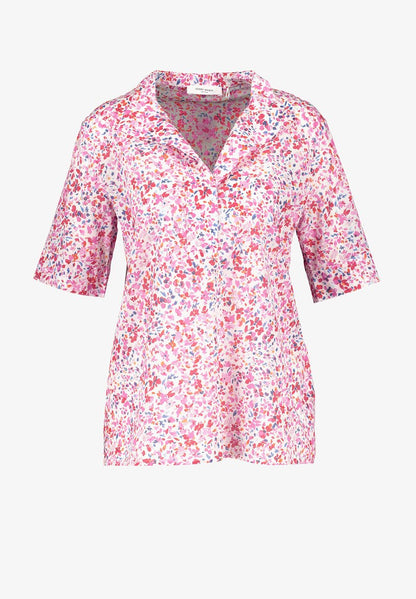 Gerry Weber KURZARM FLORAL GEMUSTERTE - Bluse - Ecru Weiss Lila Pink Druck