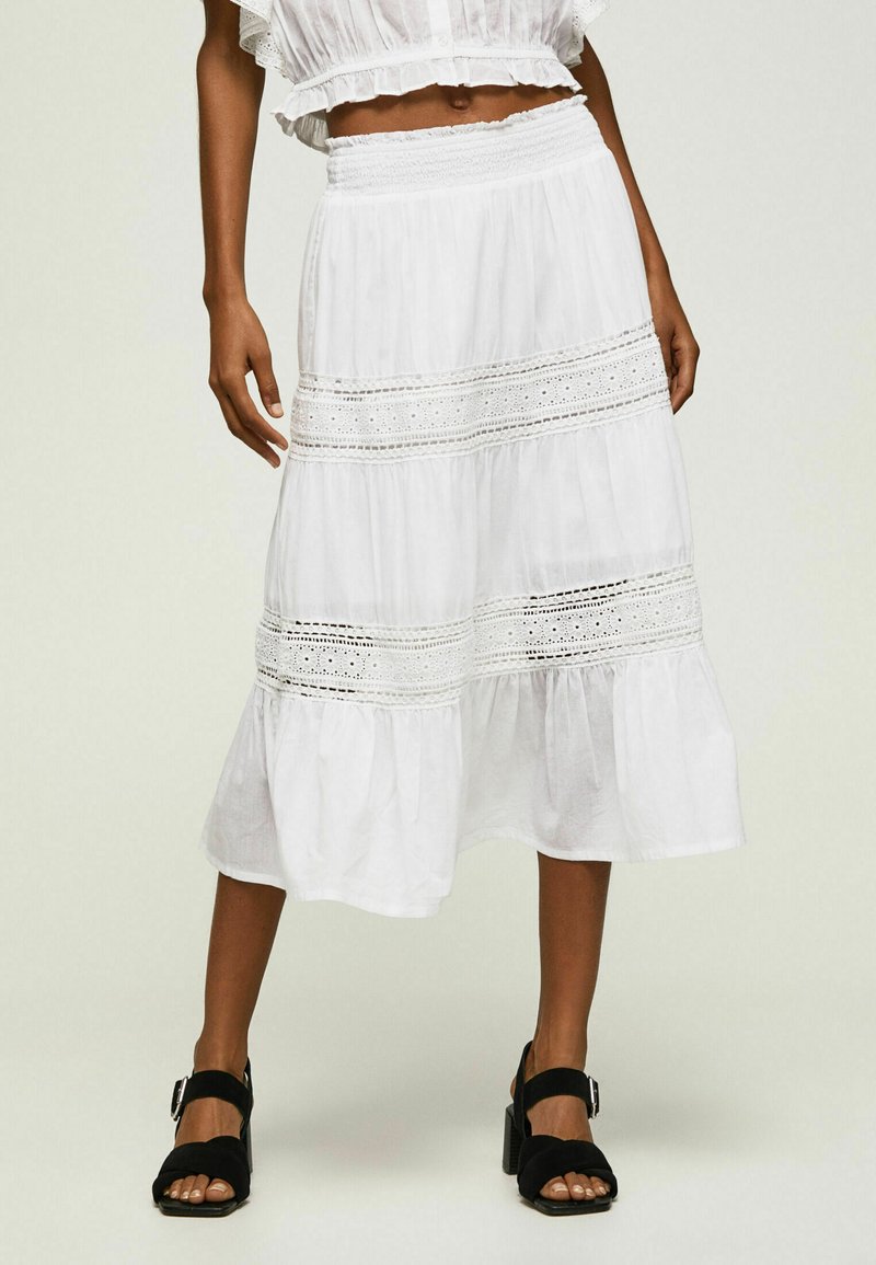 Pepe Jeans MIDI PELIA - A-Linien-Rock - White