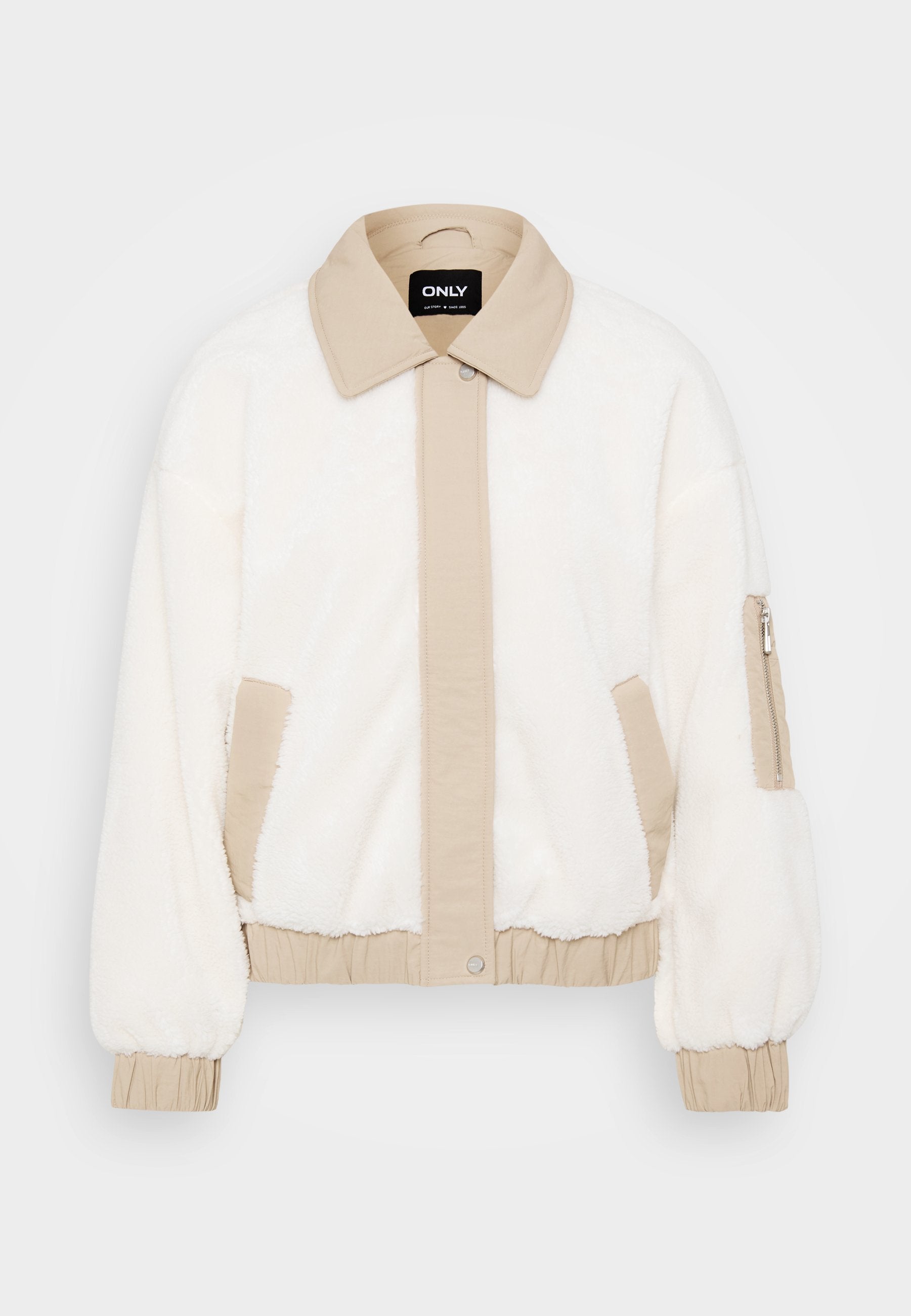 ONLY Petite ONLSIENA MIX JACKET LIFE - Winter Jacket - Cloud Dancer/silver Mink