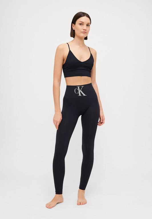 CALVIN KLEIN UNDERWEAR WOMEN HIGH WAIST MONOGRAM - Leggings - Stockings - Black