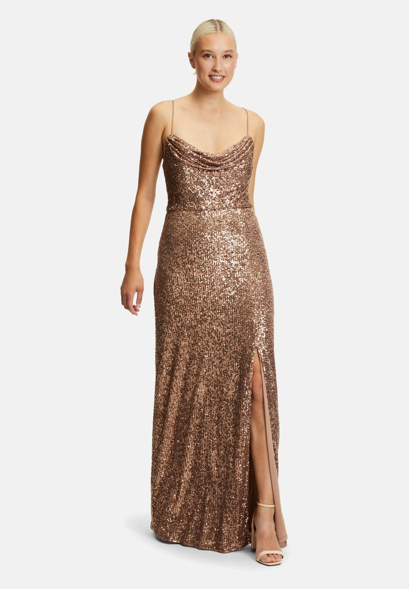 Vera Mont ABEND MIT PAILLETTEN - Ballkleid - Cream Gold