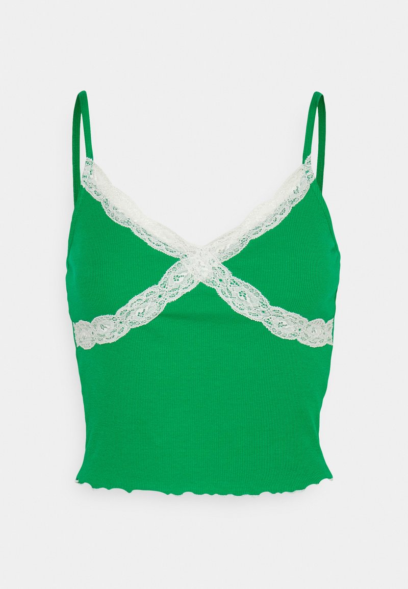 ONLY Petite ONLROSIE SLEEVELESS - Top - Jolly Green/cloud Dancer