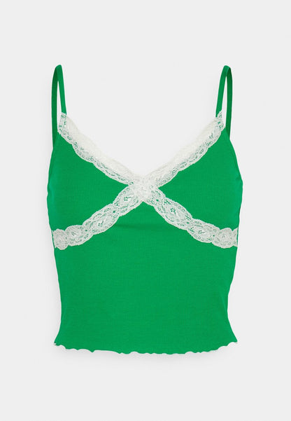 ONLY Petite ONLROSIE SLEEVELESS - Top - Jolly Green/cloud Dancer