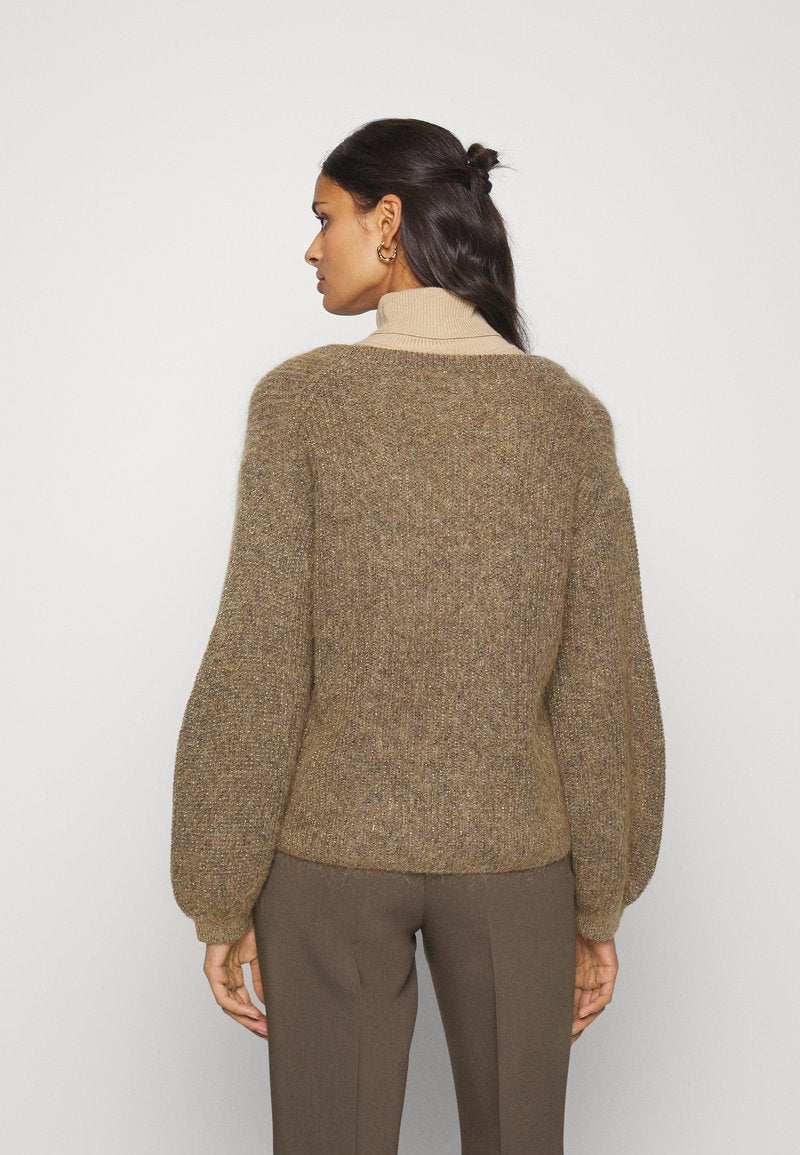 ARKET Strickpullover - Oat Melange With Gold