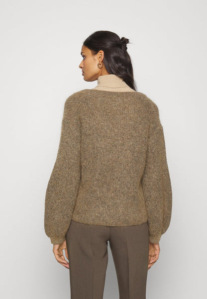 ARKET Strickpullover - Oat Melange With Gold