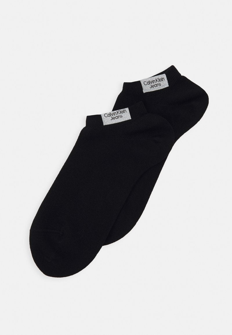 CALVIN KLEIN UNDERWEAR WOMEN SNEAKER PATCH 2 PACK - Socken - Black