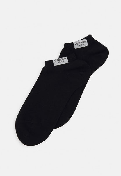CALVIN KLEIN UNDERWEAR WOMEN SNEAKER PATCH 2 PACK - Socken - Black