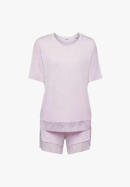 ESPRIT SET MIT SPITZENBESATZ - Nachtwäsche Set - Violet