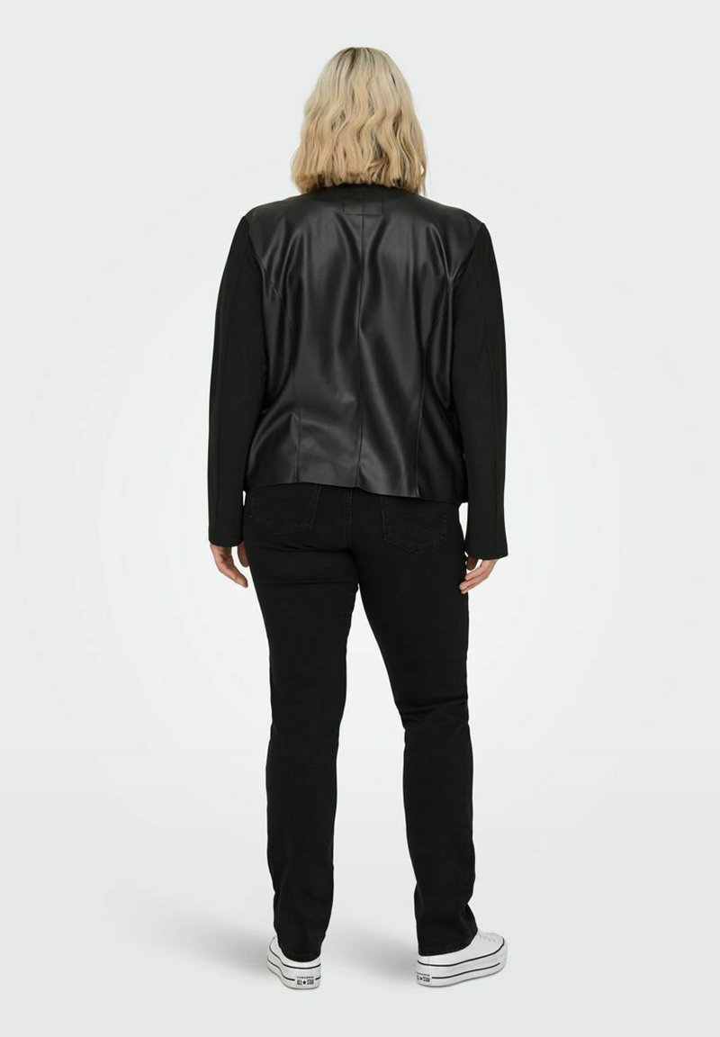ONLY CARMAKOMA CURVY - Kunstlederjacke - Black